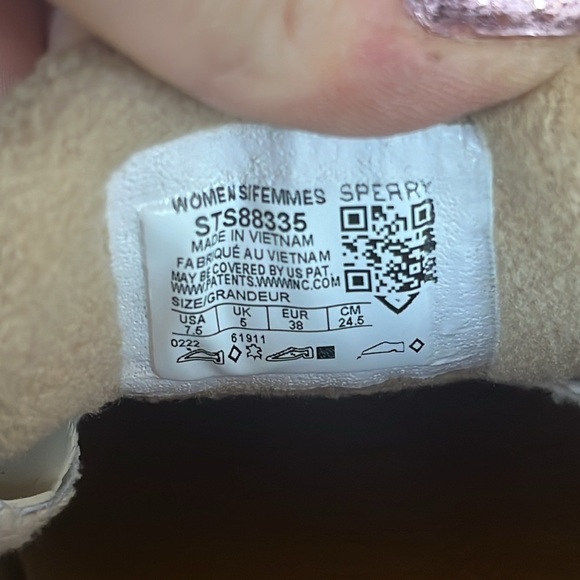 Brand New Sperry Saltwater 1-Eye Ivory Rain Boots Rubber Leather Collar Fleece - Picture 12 of 16